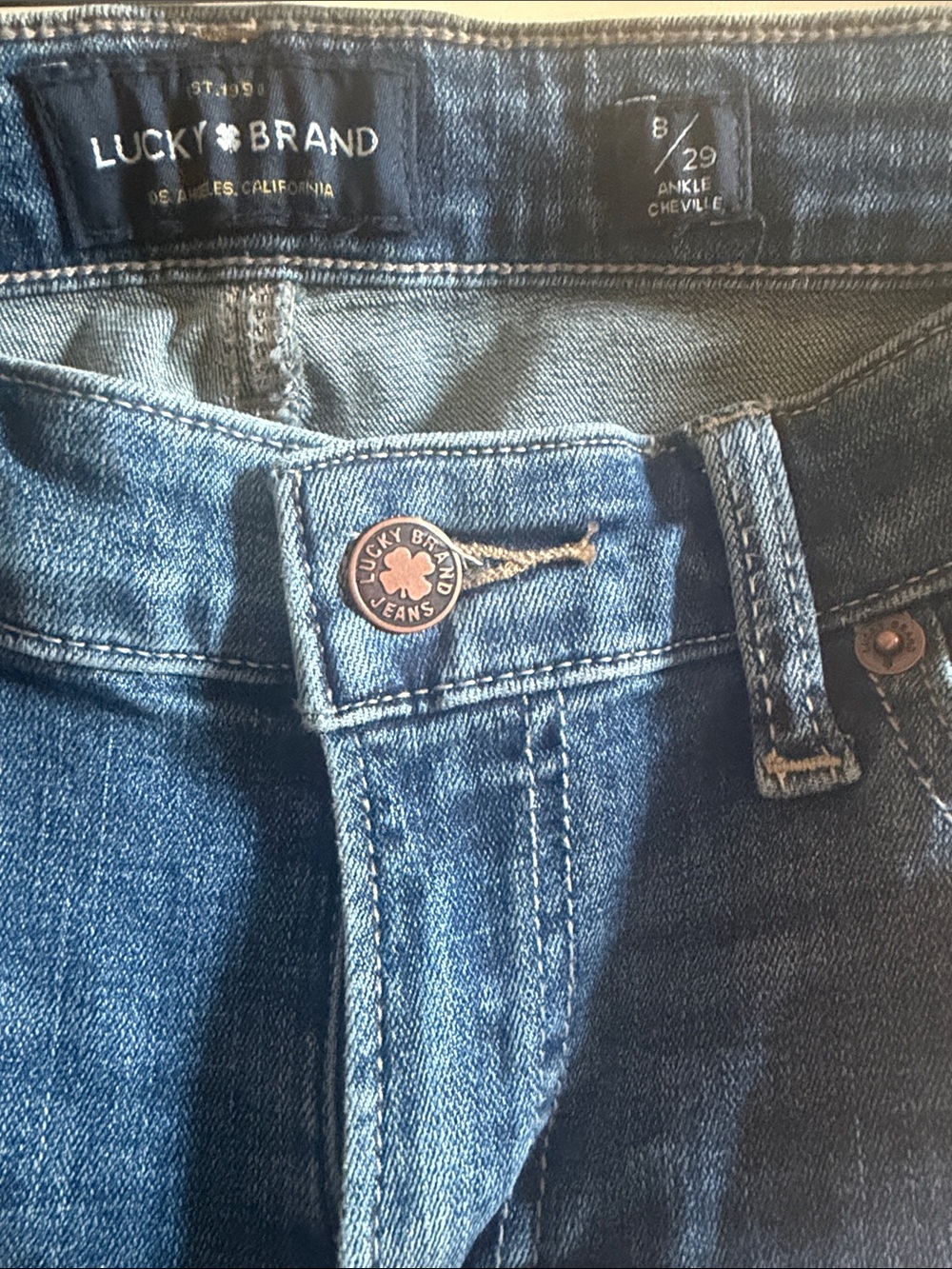 Lucky Brand Blue Ankle Crop Jeans